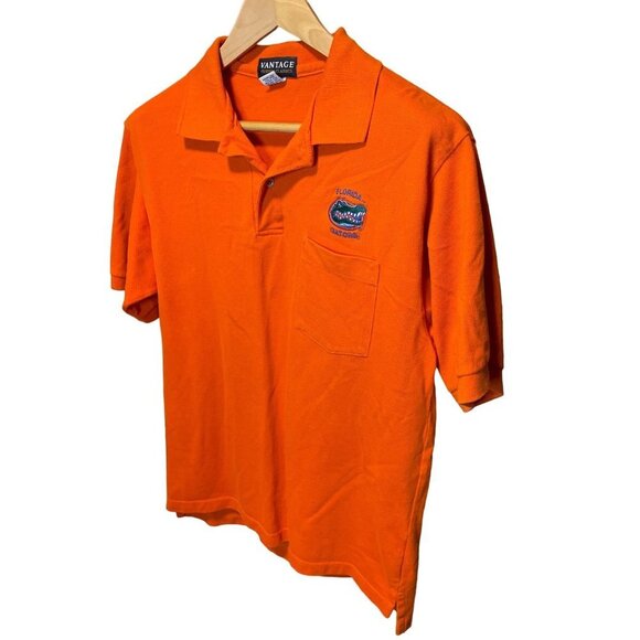 University of Florida Gator Logo Orange Collared Golf Shirt Sz M - Picture 3 of 9